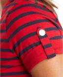 Nautica Women's Easy Comfort V-Neck Striped Supersoft Stretch Cotton T-Shirt
