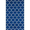 Navy Blue Trellis Frieze Rug 5x8