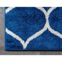 Navy Blue Trellis Frieze Rug 5x8