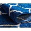 Navy Blue Trellis Frieze Rug 5x8