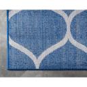 Navy Blue Trellis Frieze Rug 5x8