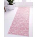 Navy Blue Trellis Frieze Rug 5x8