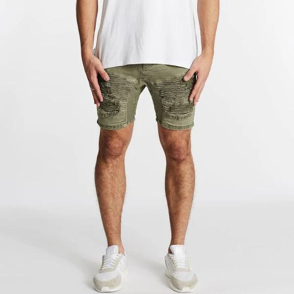 Nena and Pasadena Hellcat Denim Shorts Khaki 38