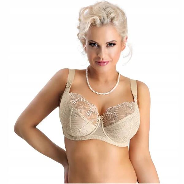 Nessa Selena Beige Embroidered Non-Padded Bra