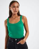 Neuw Womens Frenchie Rib Singlet Fern Green Size Large