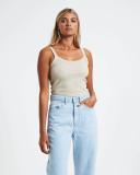 Neuw Womens Frenchie Rib Singlet Sand Size XL