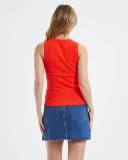 Neuw Womens Jonesy Singlet Campari Orange Size XS