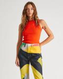 Neuw Womens Jonesy Singlet Campari Orange Size XS