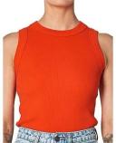 Neuw Womens Jonesy Singlet Campari Orange Size XS