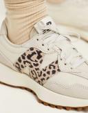 New Balance 327 Animal Sneakers in Off White and Leopard