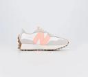 New Balance 327 Sneakers in Cream and Pink-White