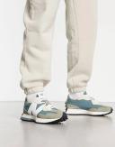 New Balance 327 Sneakers in Grey and Light Blue