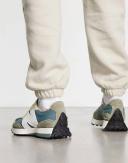 New Balance 327 Sneakers in Grey and Light Blue