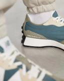 New Balance 327 Sneakers in Grey and Light Blue