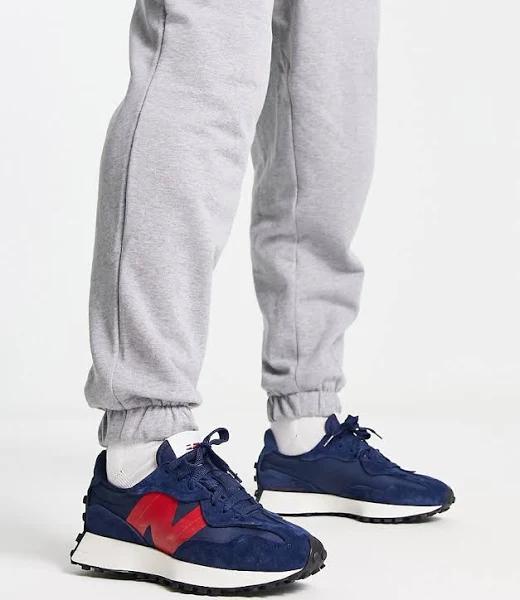 New Balance 327 Sneakers in Navy and Red