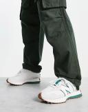 New Balance 327 Sneakers in Off White and Green
