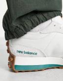 New Balance 327 Sneakers in Off White and Green