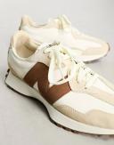 New Balance 327 Sneakers in Off White & Brown
