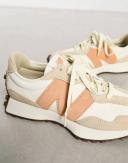 New Balance 327 Sneakers in Off White & Tan
