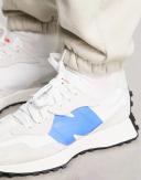 New Balance 327 Sneakers in White and Blue