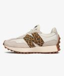 New Balance 327 Sneakers in White and Leopard