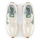 New Balance 327 Sneakers in White & Green