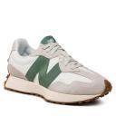 New Balance 327 Sneakers in White & Green