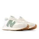New Balance 327 Sneakers in White & Green