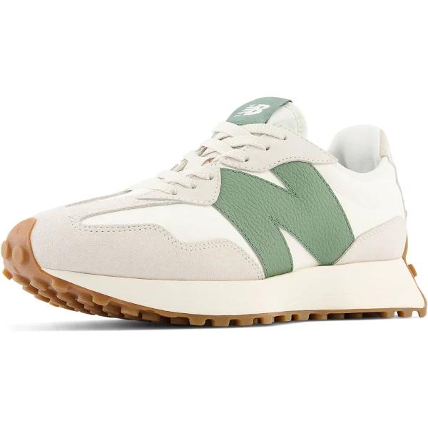 New Balance 327 Sneakers in White & Green