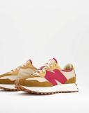 New Balance 327 Trainers in Tan and Pink-Grey