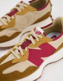 New Balance 327 Trainers in Tan and Pink-Grey