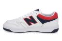 New Balance 480 Sneakers in White, Red and Navy