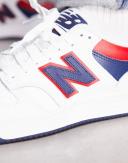 New Balance 480 Sneakers in White, Red and Navy