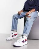 New Balance 480 Sneakers in White, Red and Navy