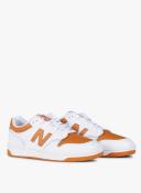 New Balance 480 Unisex Trainers, Size: 42, White/orange - shoes