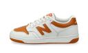 New Balance 480 Unisex Trainers, Size: 42, White/orange - shoes