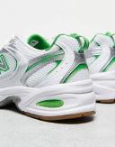 New Balance 530 Sneakers in White & Green - Exclusive to ASOS