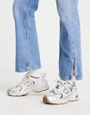 New Balance 530 Trainers in White and Burgundy - Exclusive to ASOS