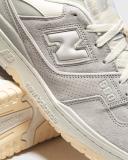 New Balance 550 Grey Suede Shoes - Size 15 - Rain Cloud / Sea Salt / White