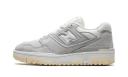 New Balance 550 Grey Suede Shoes - Size 15 - Rain Cloud / Sea Salt / White