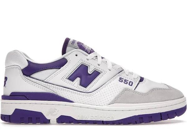 New Balance 550 White / Purple - Size 10.5 - White/Purple