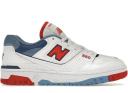 New Balance 550 White True Red Atlantic Blue