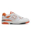 New Balance 550 - White / Varsity Orange 6.5