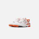 New Balance 550 - White / Varsity Orange 6.5