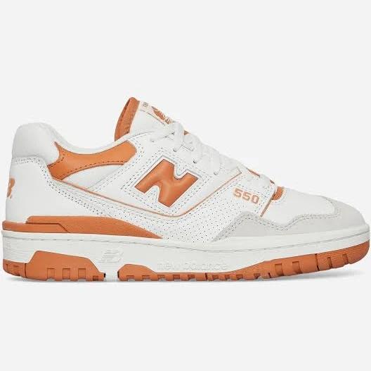New Balance 550 Womens White/Orange Trainers