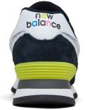 New Balance 574 Black Helium - Size 10.5 D - Grey/Yellow