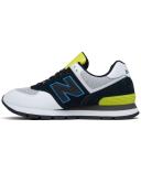 New Balance 574 Black Helium - Size 10.5 D - Grey/Yellow