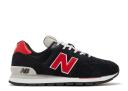 New Balance 574 Black/Red - Size 10.5 D - Black/Red
