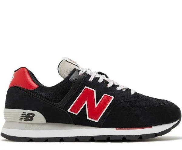 New Balance 574 Black/Red - Size 10.5 D - Black/Red