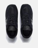 New Balance 574 Black Synthetic Suede/Mesh Sneakers